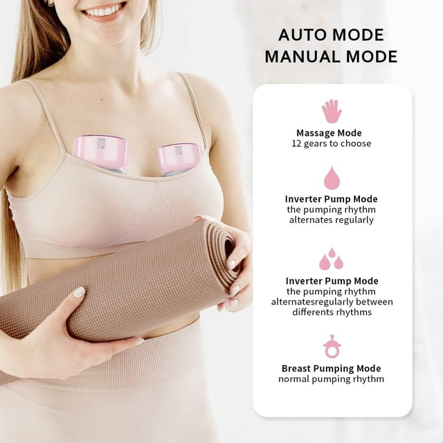 OUDOSPRS Hands Free Breast Pump, Wearable Breast Pumps With 4 Modes&12 Levels, Smart Display& Memory Function, Rechargable Electric Breast Pumps for Breastfeeding