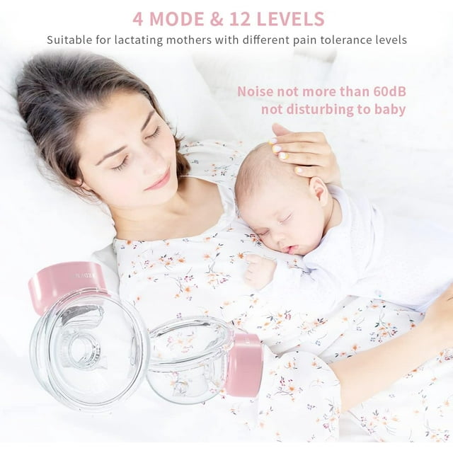 OUDOSPRS Hands Free Breast Pump, Wearable Breast Pumps With 4 Modes&12 Levels, Smart Display& Memory Function, Rechargable Electric Breast Pumps for Breastfeeding