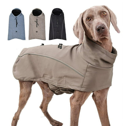 Winter Dog Coat with Reflective Trims - Windproof and Warm for Small Medium Large Dogs - Padded Dog Puffer Jackets