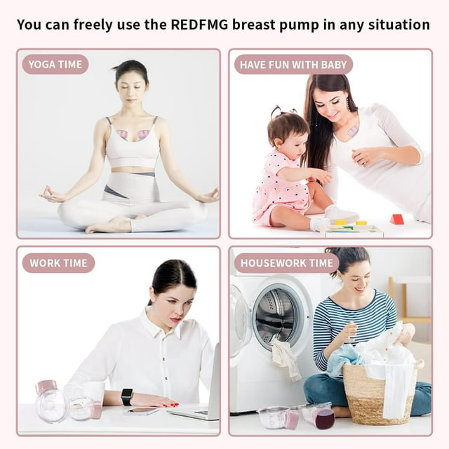 OUDOSPRS Hands Free Breast Pump, Wearable Breast Pumps With 4 Modes&12 Levels, Smart Display& Memory Function, Rechargable Electric Breast Pumps for Breastfeeding