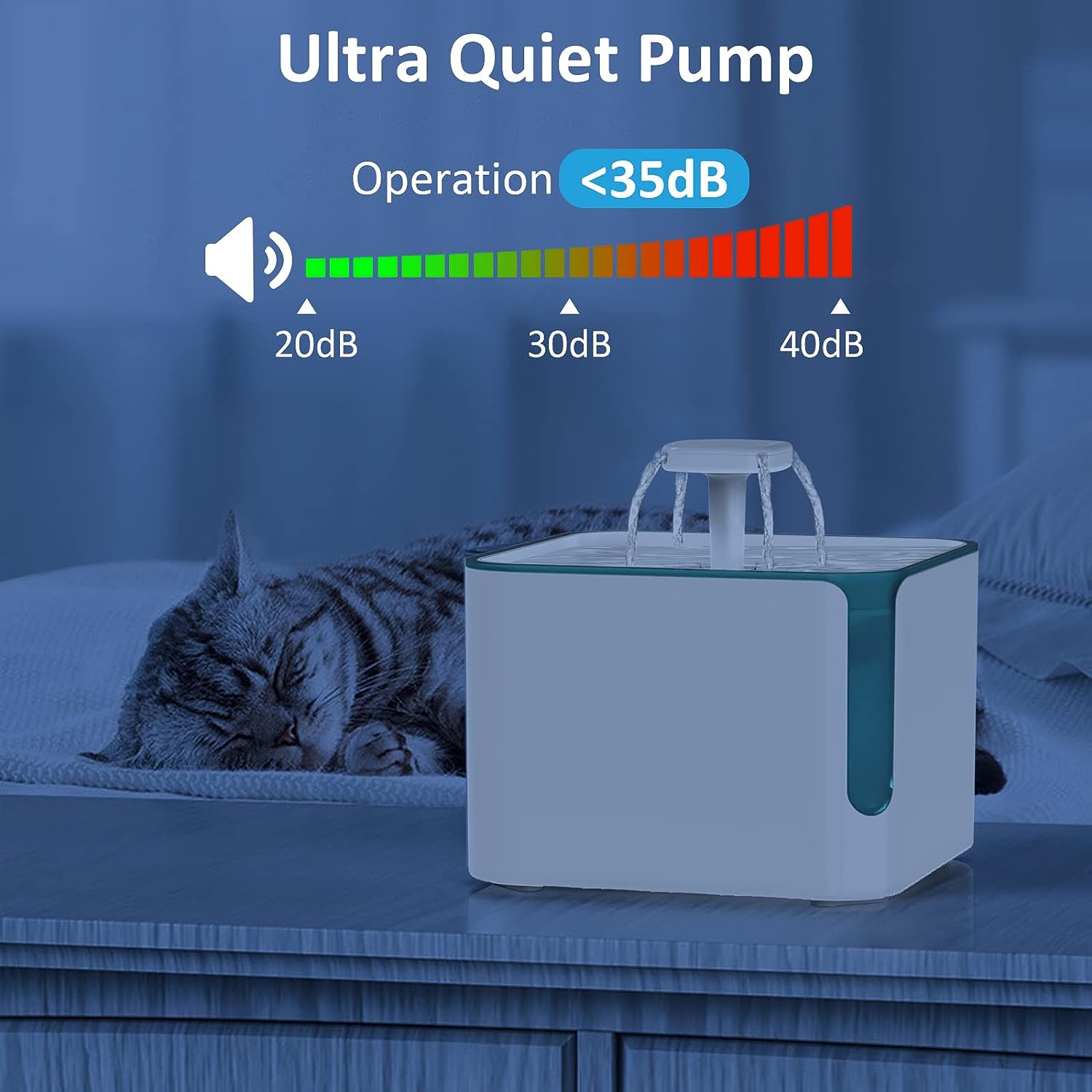 Ultra Quiet Pump | Intelligent Cat Drinking Fountains