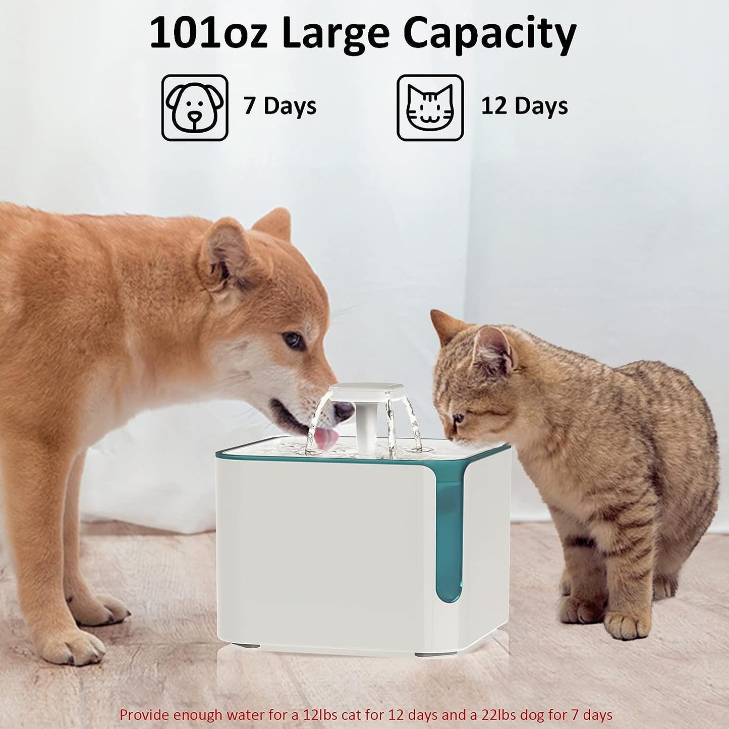 7~12 Days Intelligent Cat Drinking Fountains