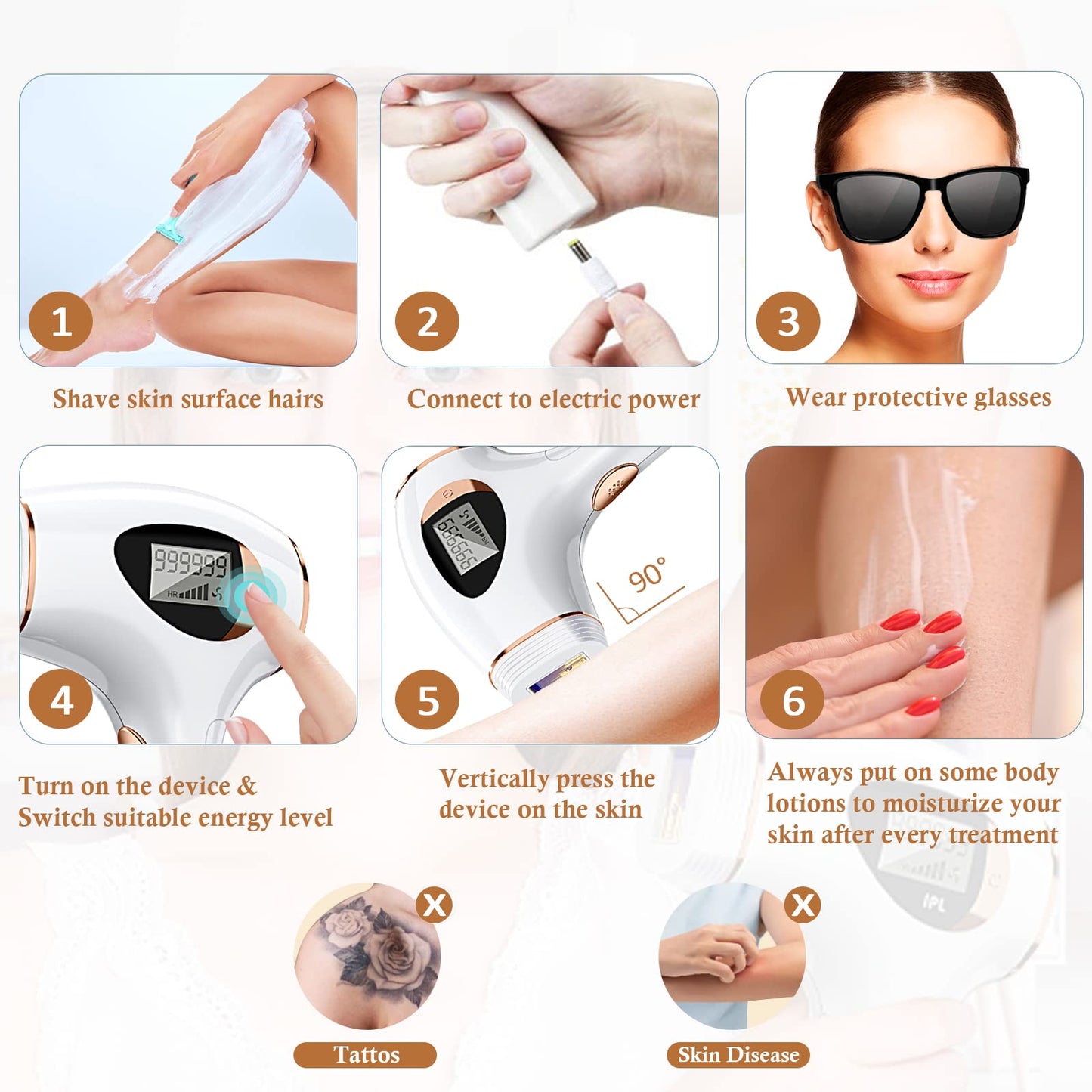 REDFMG Laser Hair Removal for Women and Men, IPL Hair Removal Permanent, Painless Hair Removal Device